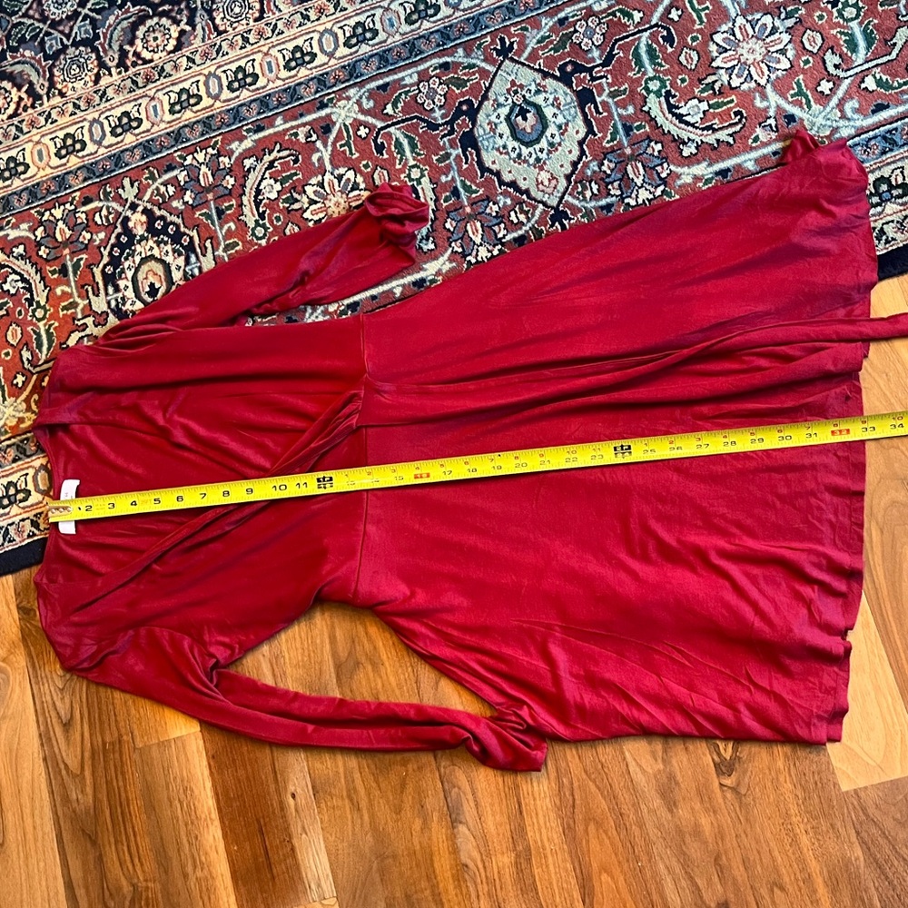 Bailey 44 dark red wrap dress size s - Picture 6 of 6